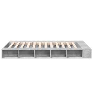 Rám postele betonově šedý 120 x 190 cm kompozitní dřevo - obrázek 5