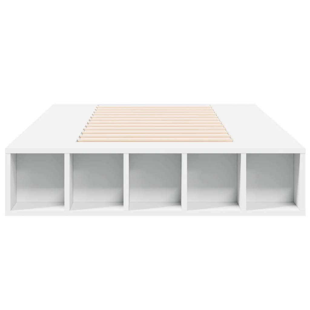 vidaXL Bedframe bewerkt hout wit 100x200 cm, foto 4