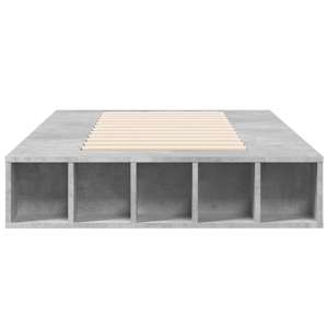 Rám postele betonově šedý 100 x 200 cm kompozitní dřevo - obrázek 4