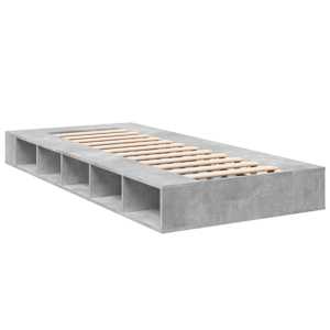Rám postele betonově šedý 90 x 190 cm kompozitní dřevo - obrázek 6