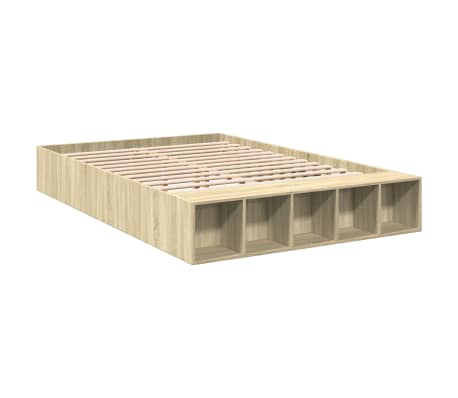 vidaXL Cadre de lit sans matelas ch&ecirc;ne sonoma 160x200 cm