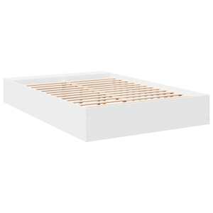 Rám postele bílý 150 x 200 cm kompozitní dřevo - obrázek 6