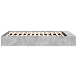 Rám postele betonově šedý 140 x 190 cm kompozitní dřevo - obrázek 5