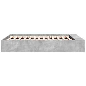 Rám postele betonově šedý 120 x 190 cm kompozitní dřevo - obrázek 5