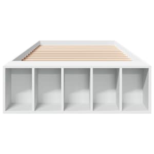 Rám postele bílý 90 x 200 cm kompozitní dřevo - obrázek 4
