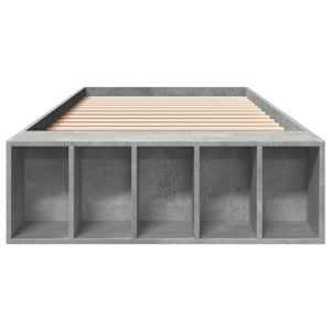 Rám postele betonově šedý 90 x 190 cm kompozitní dřevo - obrázek 4