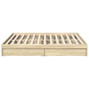 Rám postele se zásuvkami dub sonoma 200x200 cm kompozitní dřevo - obrázek 5