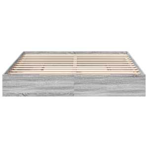 Rám postele se zásuvkami šedý sonoma 200 x 200 cm kompozit - obrázek 4