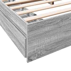 Rám postele se zásuvkami šedý sonoma 200 x 200 cm kompozit - obrázek 8