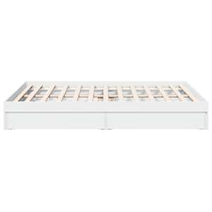 Rám postele se zásuvkami bílý 150 x 200 cm kompozitní dřevo - obrázek 5