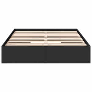 Rám postele se zásuvkami černý 150 x 200 cm kompozitní dřevo - obrázek 4