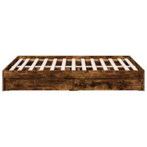 Rám postele se zásuvkami kouřový dub 120 x 200 cm kompozit - obrázek 5