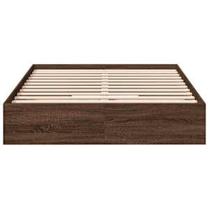 Rám postele se zásuvkami hnědý dub 120x200 cm kompozitní dřevo - obrázek 4