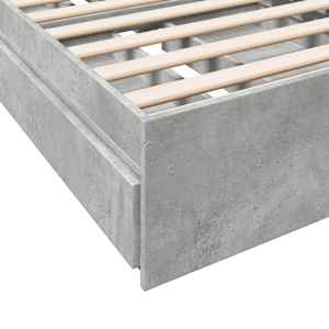 Rám postele se zásuvkami betonově šedý 100 x 200 cm kompozit - obrázek 8