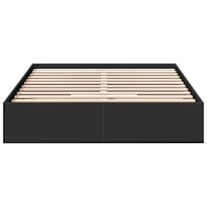 Rám postele se zásuvkami černý 140 x 190 cm kompozitní dřevo - obrázek 4
