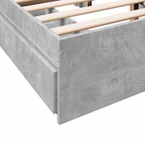 Rám postele se zásuvkami betonově šedý 140 x 190 cm kompozit - obrázek 8