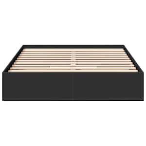 Rám postele se zásuvkami černý 135 x 190 cm kompozitní dřevo - obrázek 4