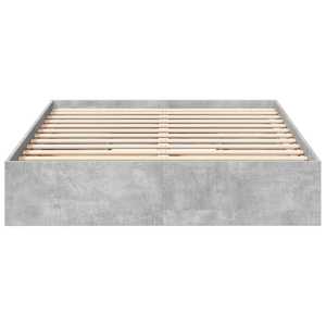 Rám postele se zásuvkami betonově šedý 135 x 190 cm kompozit - obrázek 4