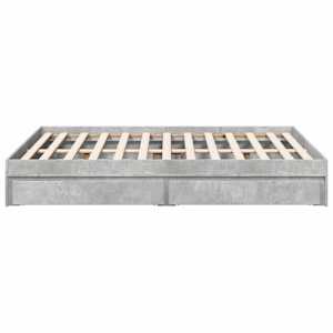 Rám postele se zásuvkami betonově šedý 135 x 190 cm kompozit - obrázek 5