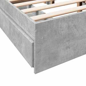 Rám postele se zásuvkami betonově šedý 135 x 190 cm kompozit - obrázek 8
