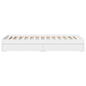Rám postele se zásuvkami bílý 90 x 190 cm kompozitní dřevo - obrázek 5