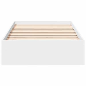 Rám postele se zásuvkami bílý 75 x 190 cm kompozitní dřevo - obrázek 4
