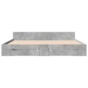 Rám postele se zásuvkami betonově šedý 200 x 200 cm kompozit - obrázek 4