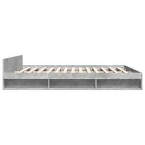 Rám postele se zásuvkami betonově šedý 200 x 200 cm kompozit - obrázek 5