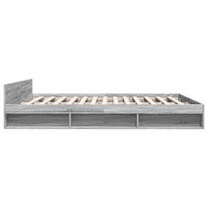 Rám postele se zásuvkami šedý sonoma 200 x 200 cm kompozit - obrázek 5