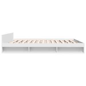 Rám postele se zásuvkami bílý 180 x 200 cm kompozitní dřevo - obrázek 5