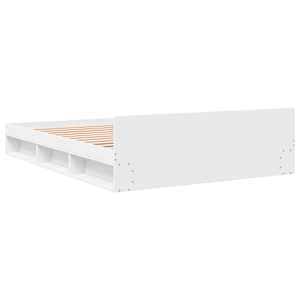 Rám postele se zásuvkami bílý 140 x 200 cm kompozitní dřevo - obrázek 6