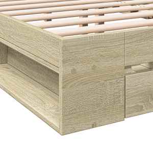 Rám postele se zásuvkami dub sonoma 135x190 cm kompozitní dřevo - obrázek 8