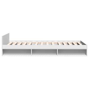 Rám postele se zásuvkou bílý 100 x 200 cm kompozitní dřevo - obrázek 5