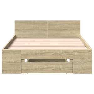 Rám postele se zásuvkou dub sonoma 100x200 cm kompozitní dřevo - obrázek 4