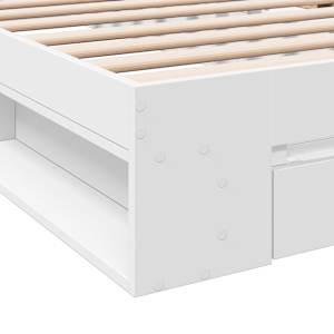 Rám postele se zásuvkou bílý 90 x 200 cm kompozitní dřevo - obrázek 8