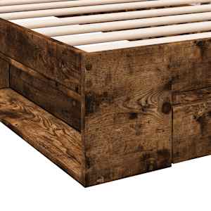 Rám postele se zásuvkou kouřový dub 90x200 cm kompozitní dřevo - obrázek 8