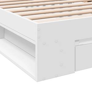 Rám postele se zásuvkou bílý 75 x 190 cm kompozitní dřevo - obrázek 8