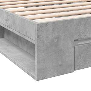 Rám postele se zásuvkou betonově šedý 75x190cm kompozitní dřevo - obrázek 8