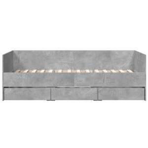 Válenda se zásuvkami bez matrace betonově šedá 100 x 200 cm - obrázek 4
