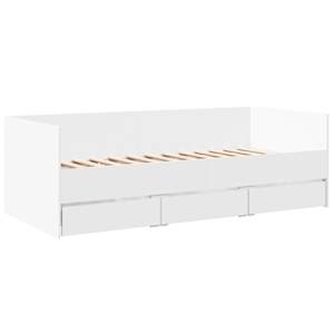 Válenda se zásuvkami bez matrace bílá 90 x 200 cm - obrázek 3