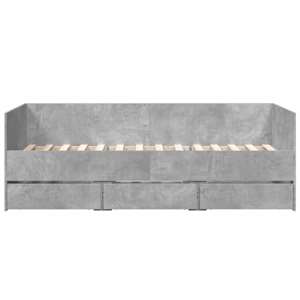 Válenda se zásuvkami bez matrace betonově šedá 90 x 190 cm - obrázek 4