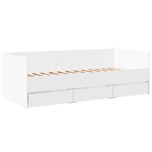 Válenda se zásuvkami bez matrace bílá 75 x 190 cm - obrázek 3