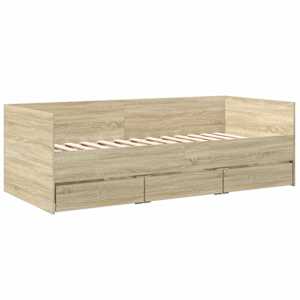 Válenda se zásuvkami bez matrace dub sonoma 75 x 190 cm - obrázek 3