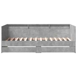 Válenda se zásuvkami bez matrace betonově šedá 100 x 200 cm - obrázek 4