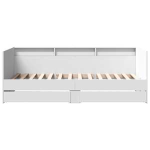 Válenda se zásuvkami bez matrace bílá 75 x 190 cm - obrázek 4
