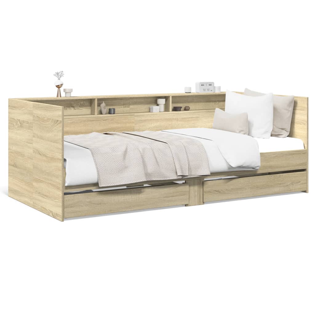 Tagesbett mit Schubladen Sonoma-Eiche 75×190 cm Holzwerkstoff