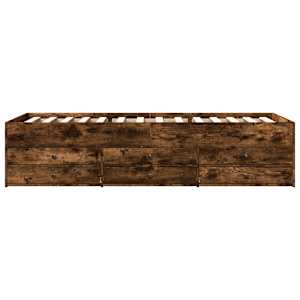 Válenda se zásuvkami bez matrace kouřový dub 100 x 200 cm - obrázek 4