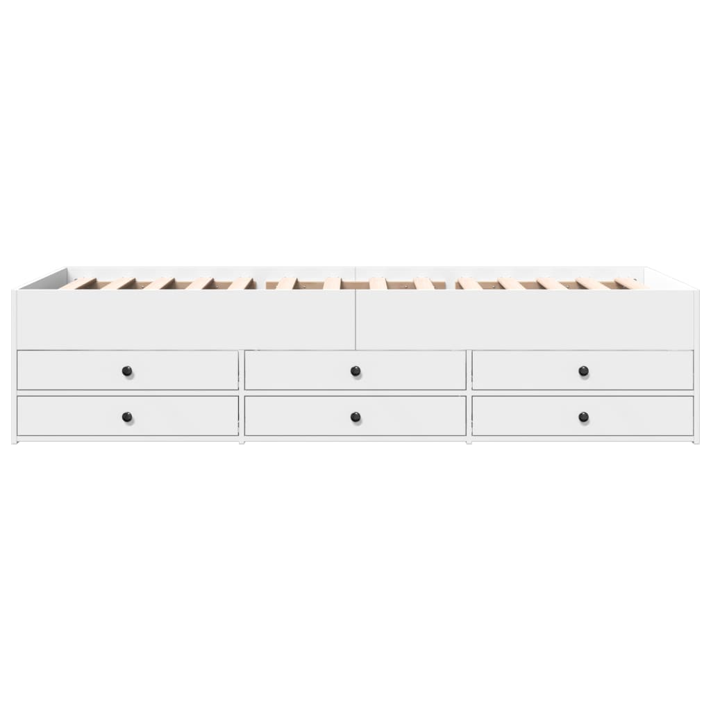 vidaXL Slaapbank met lades zonder matras 90x190 cm wit, foto 4