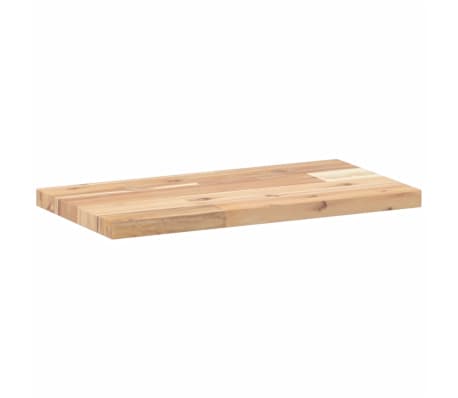 vidaXL Pakabinamos lentynos, 4 vnt., 60x20x2 cm, neapdorota akacijos masyvo mediena