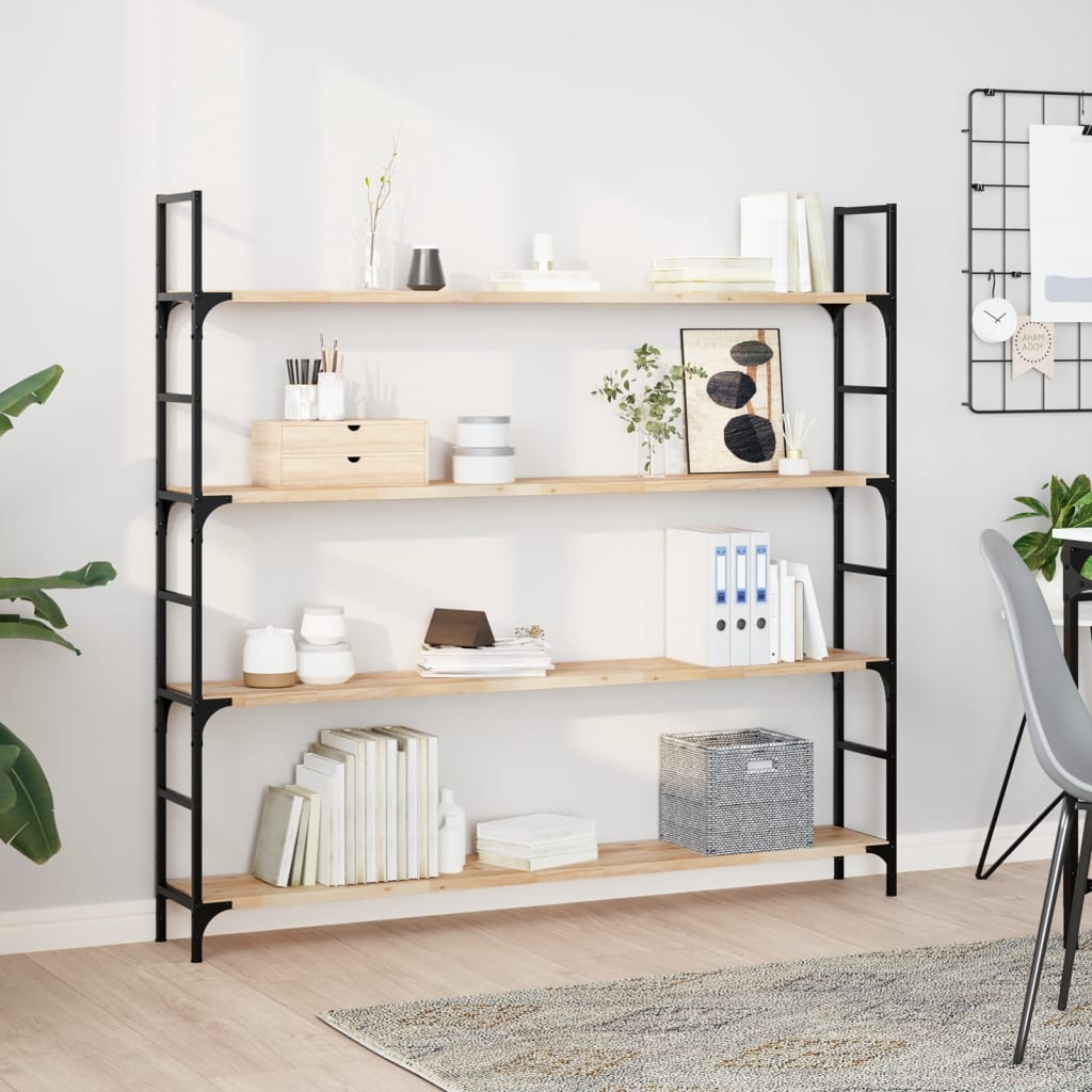 vidaXL Wandschap zwevend 160x20x2 cm onbehandeld massief acaciahout Bruin